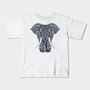 Indian Elephant Doodle Fantasy Artsy Style Kids T-Shirt